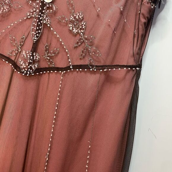 5 for $25🔥IXE Pink Beaded Overlay Dress Size 8 - Picture 3 of 8